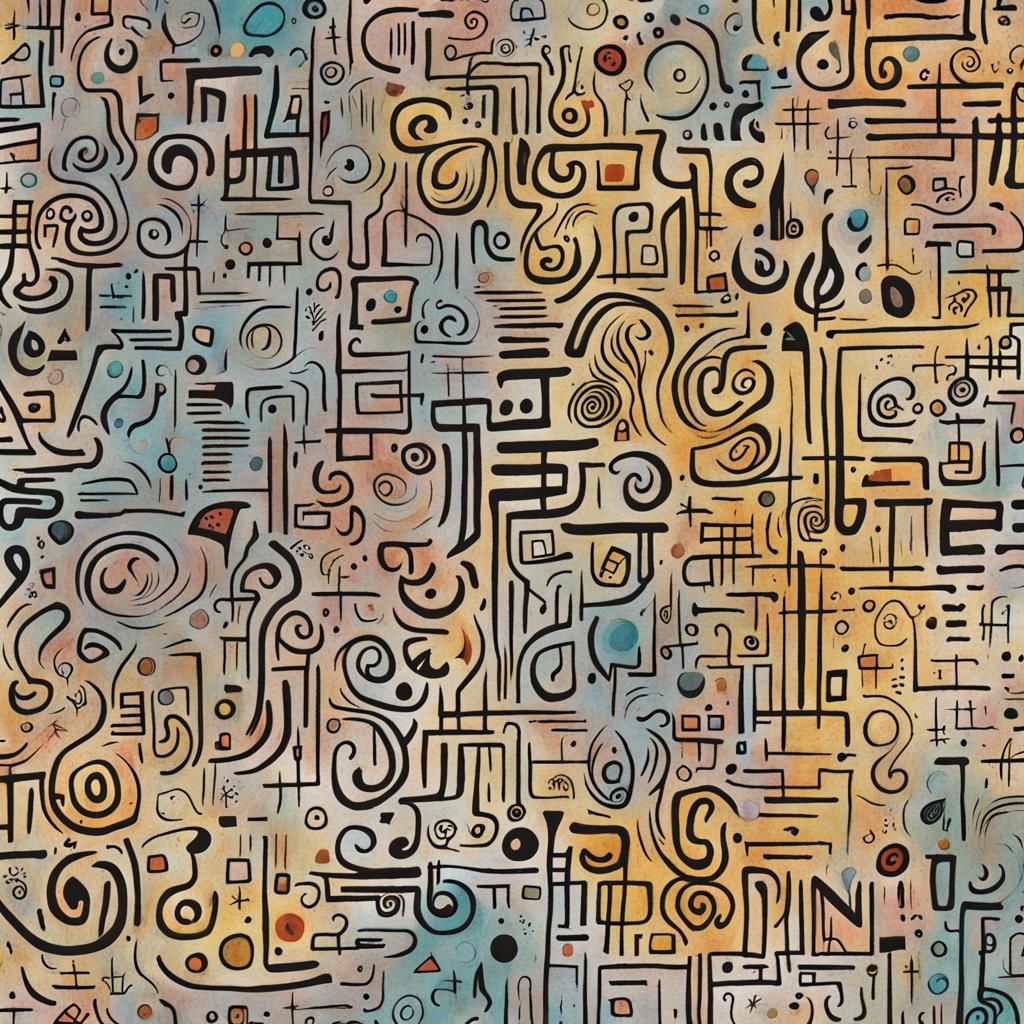 Typographic Asemic Rendering of a Symbolic Tribble