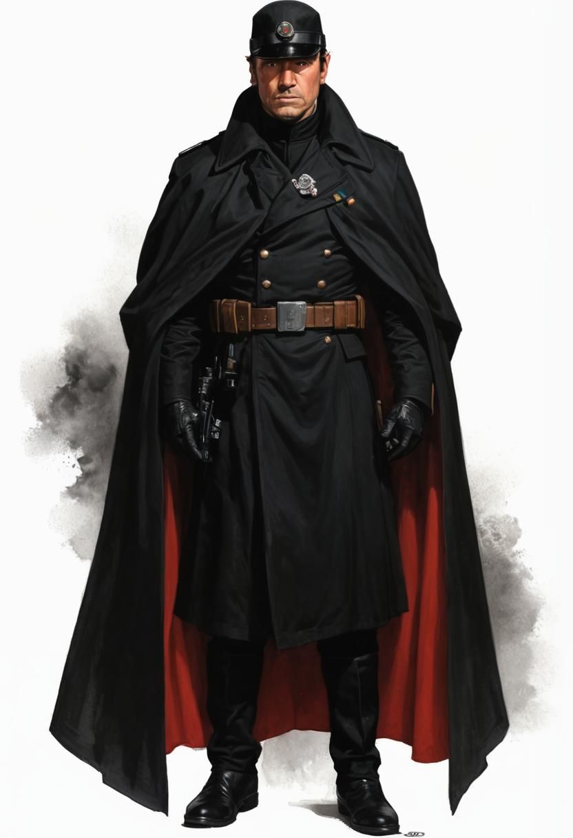 Imperial Officer in Vivid Cinematic Illustration