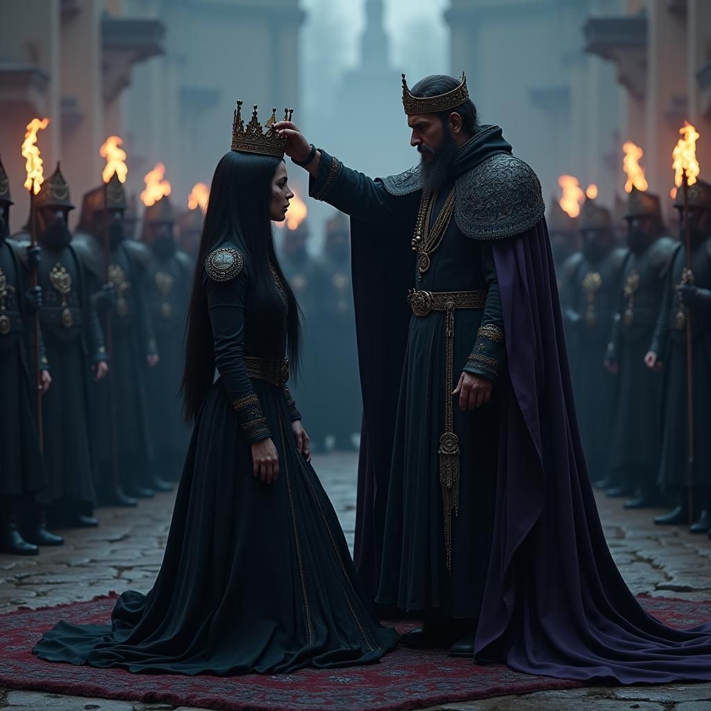 Dark Empress Coronation: A High-Fantasy Matte Painting