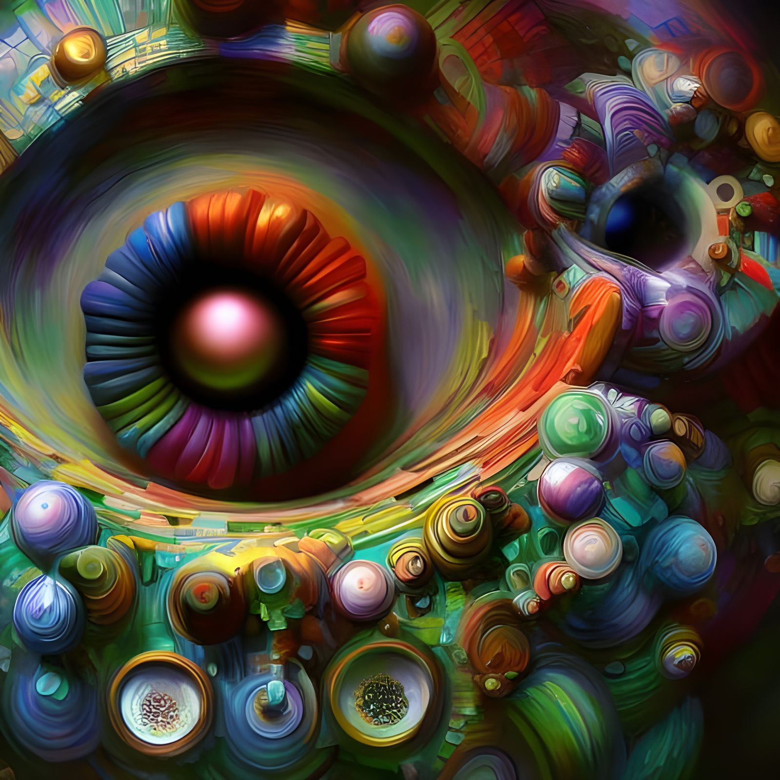 Geometric Abstract: Intricate Polychromatic Mandelbulb Art