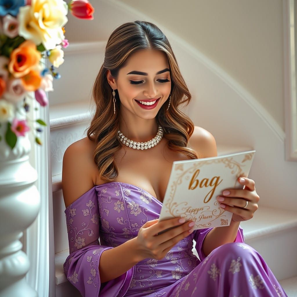 Italian Beauty in Luxurious Mansion Surroundings