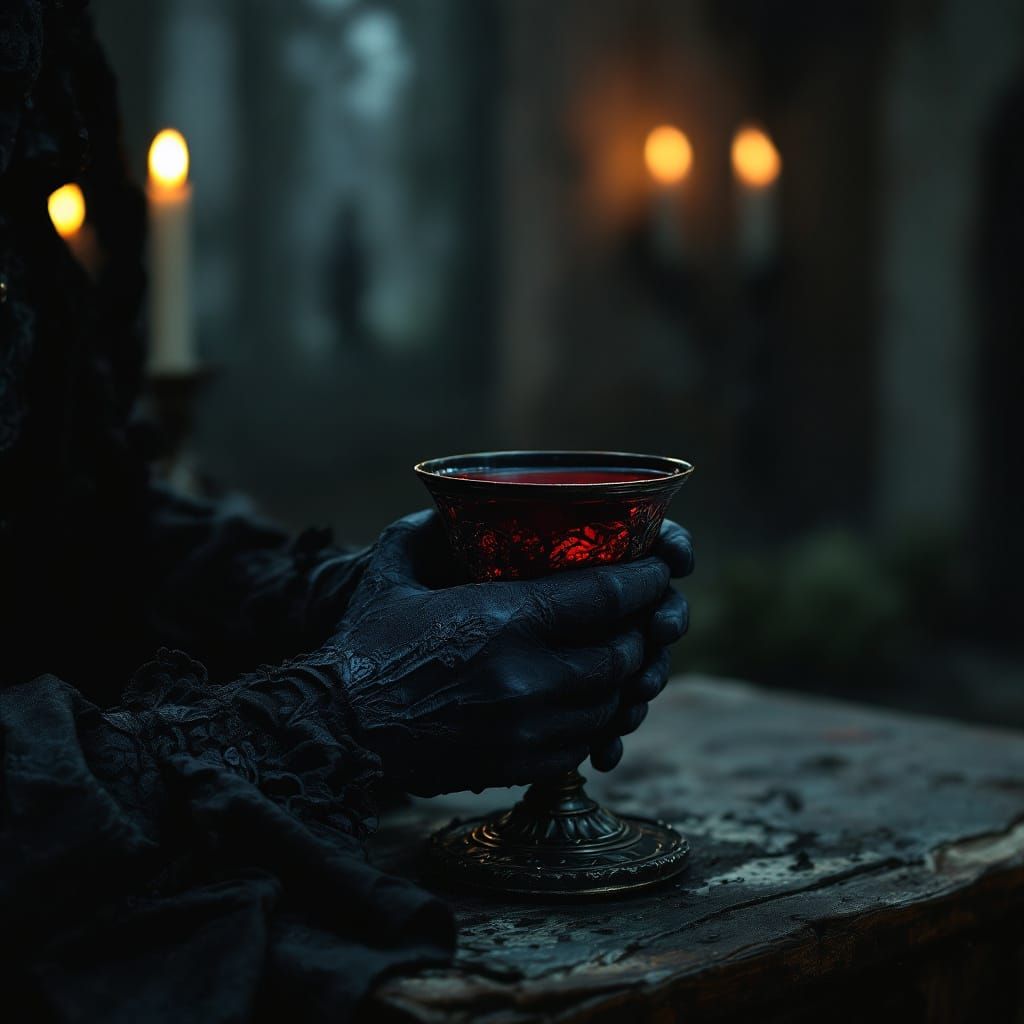 Dark Gothic Chalice: A Mystical Offering