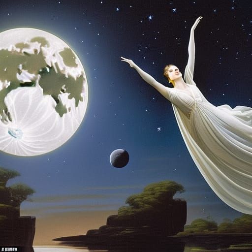 Ethereal Phantom Reaching for the Stars