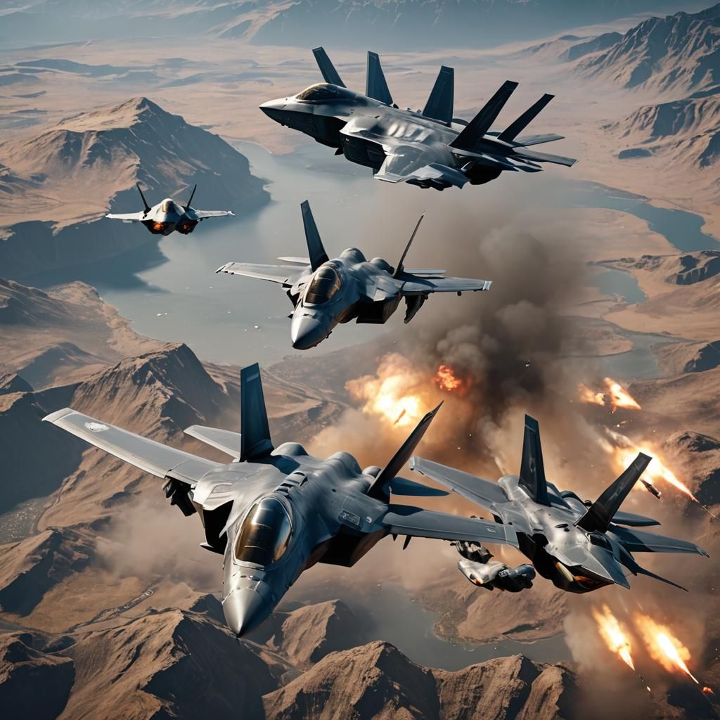 F-35 and F-22 Combined: 3D Game Cinematic