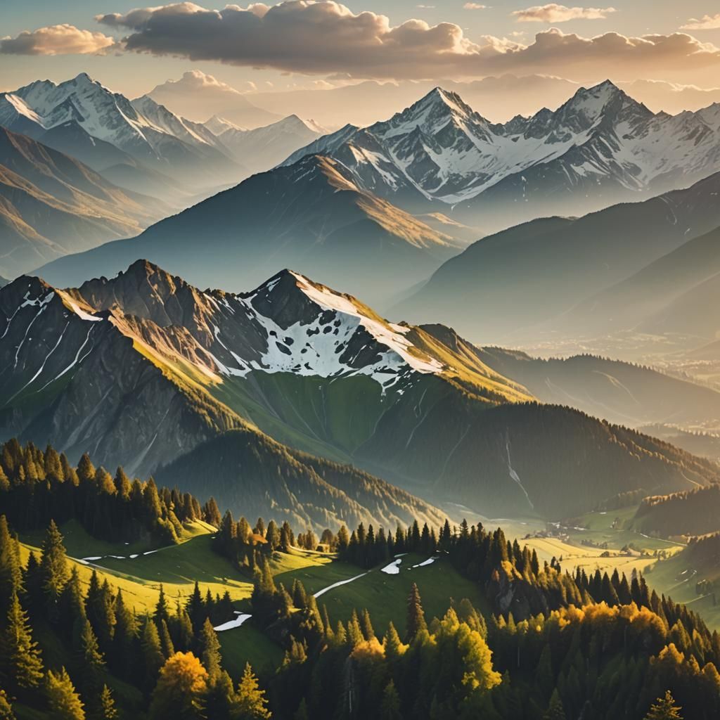 Breathtaking Mountain Range Landscape Photography