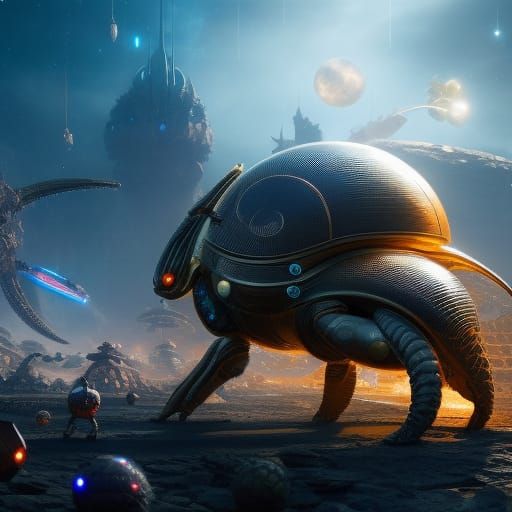 A.I-powered Giant Snail Bot