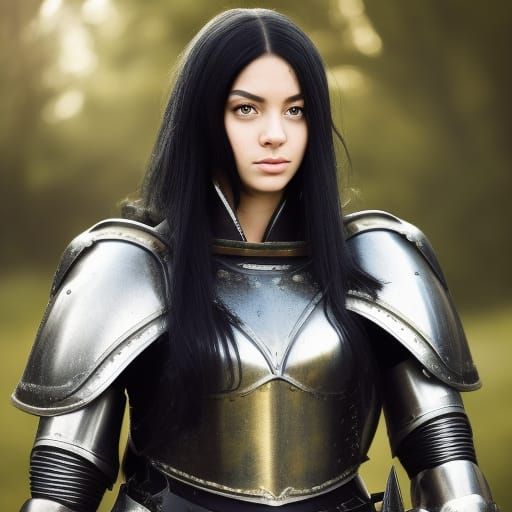 Medieval Girl in Armor, Professional Photography