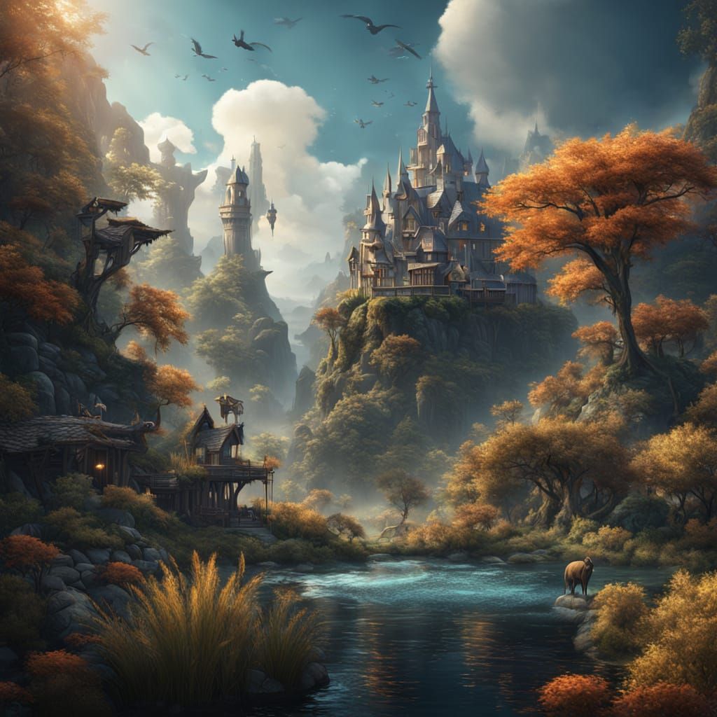 Fantastical Wildlife Secret Hobby Matte Painting