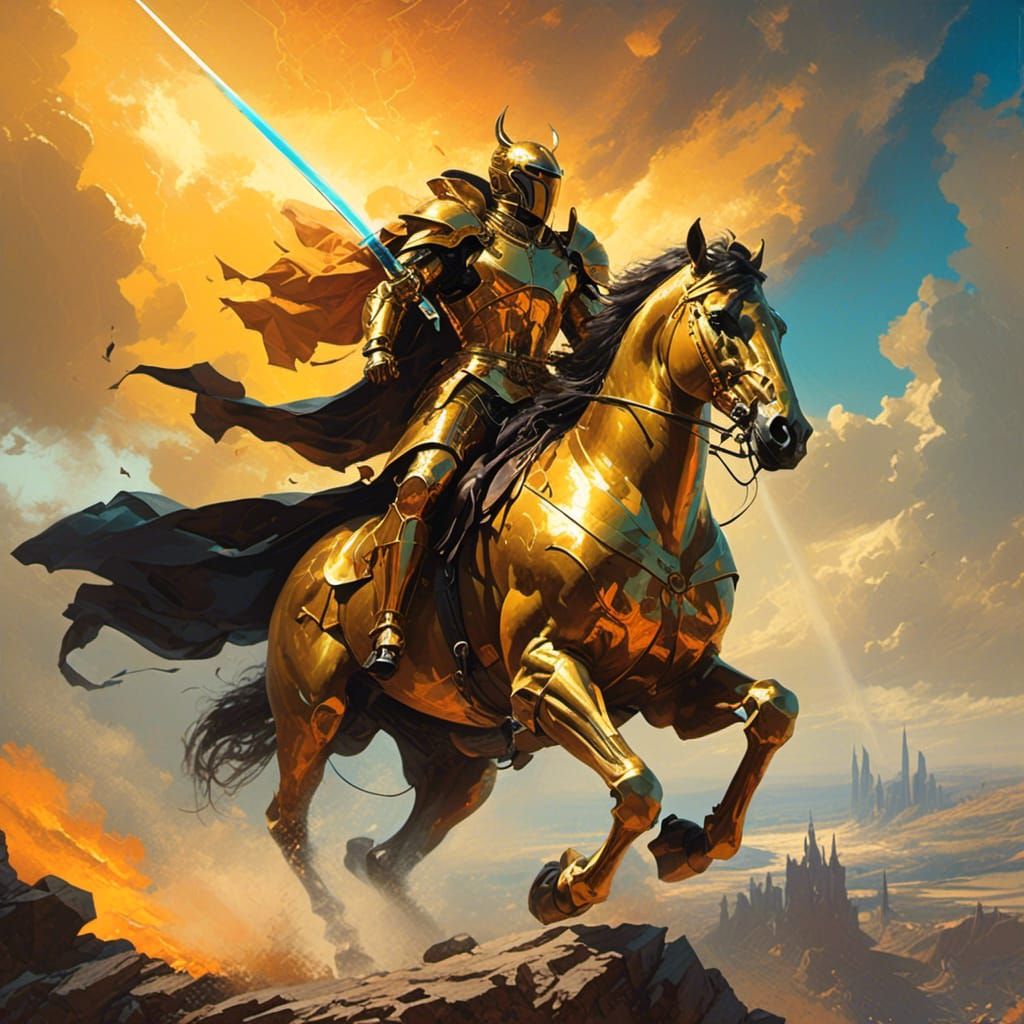 King Rides to Victory in Epic Fantasy Art