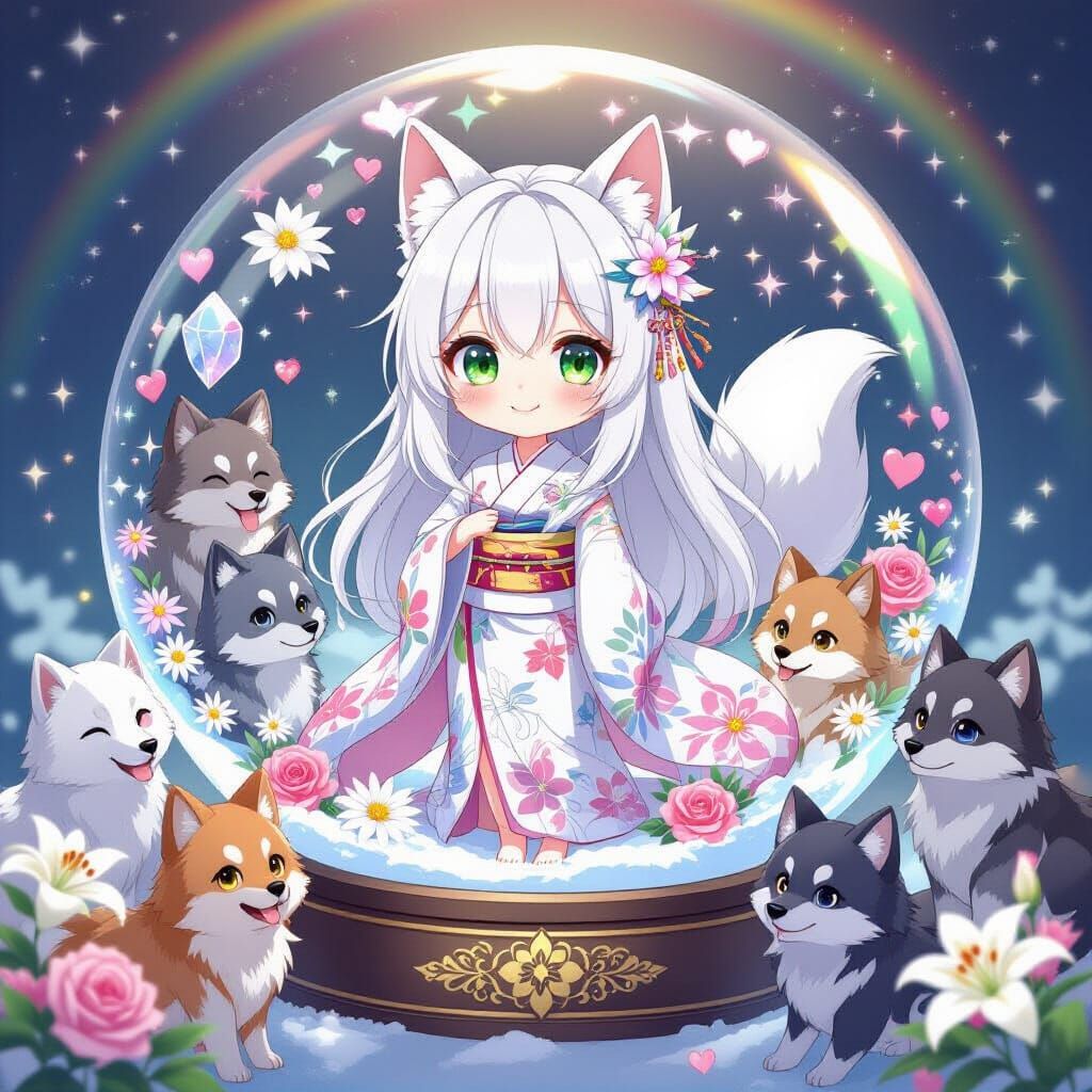 Wolfie Pack snow globe