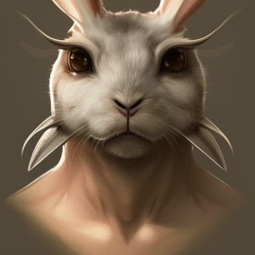 Hyperdetailed Portrait of an Evil Rabbit