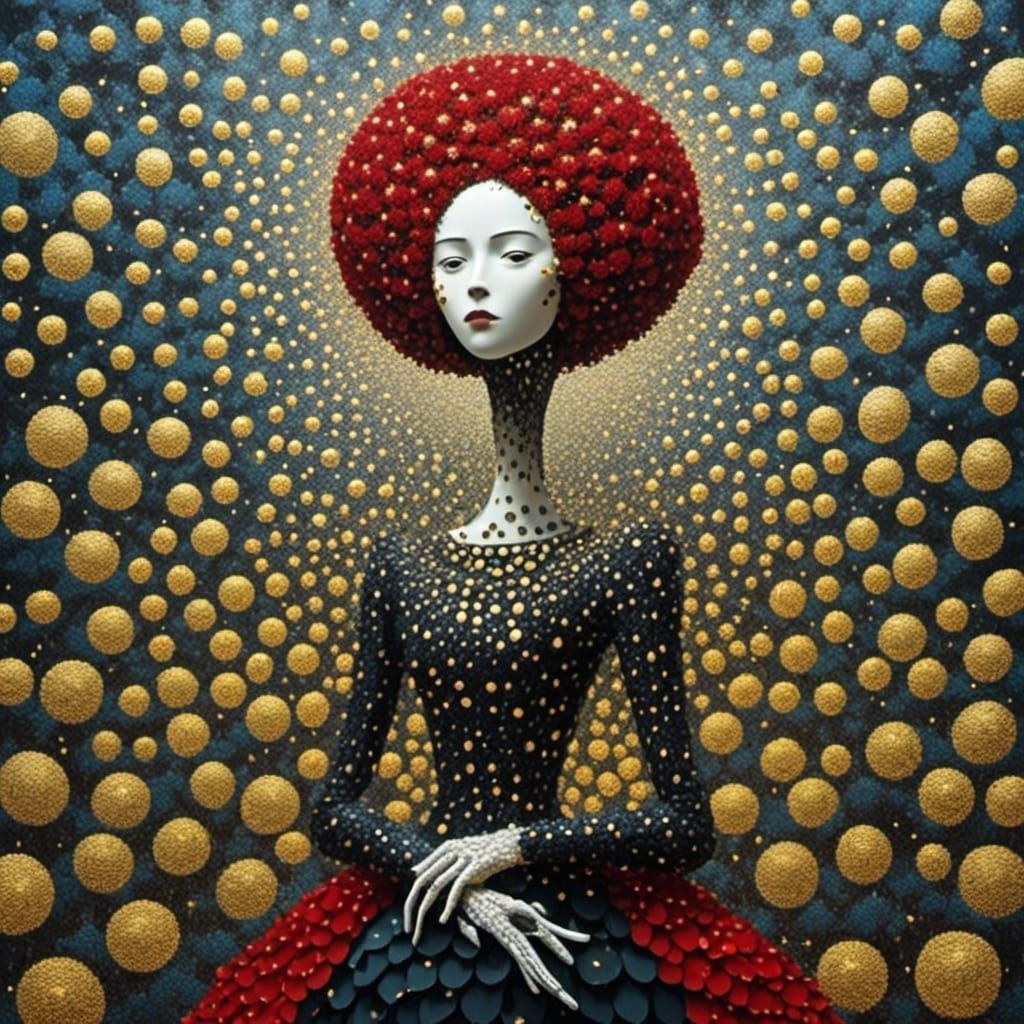 Golden Emperor in Immersive Installation Style