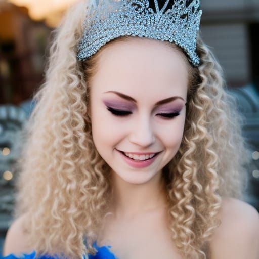 Woman in Silver Gown: Pixar-Style 3D Digital Art