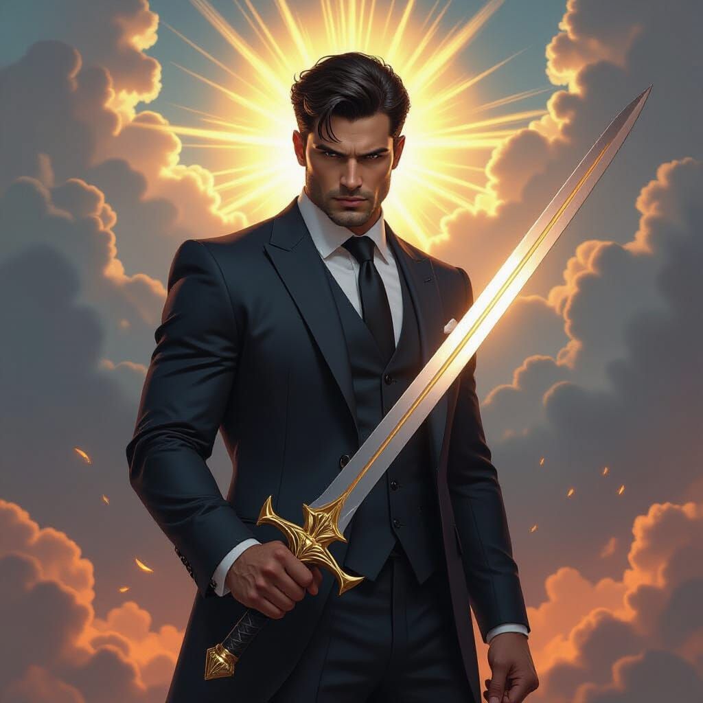 Epic Warrior Portrait in Dramatic Lighting