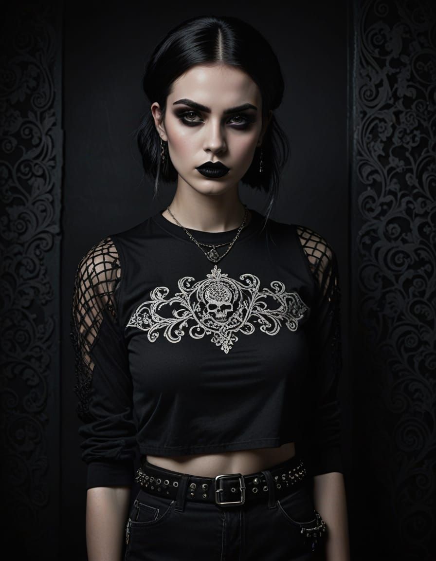 Gothic Goddess in Dark, Moody Portraiture