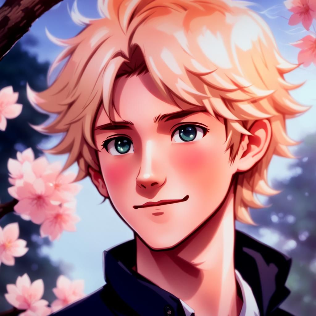 Anime Girl Contemplates Forest in Pastel Hues