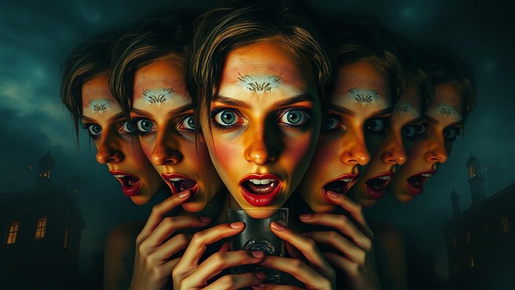 Surreal Distorted Portrait in a Nightmarish Style