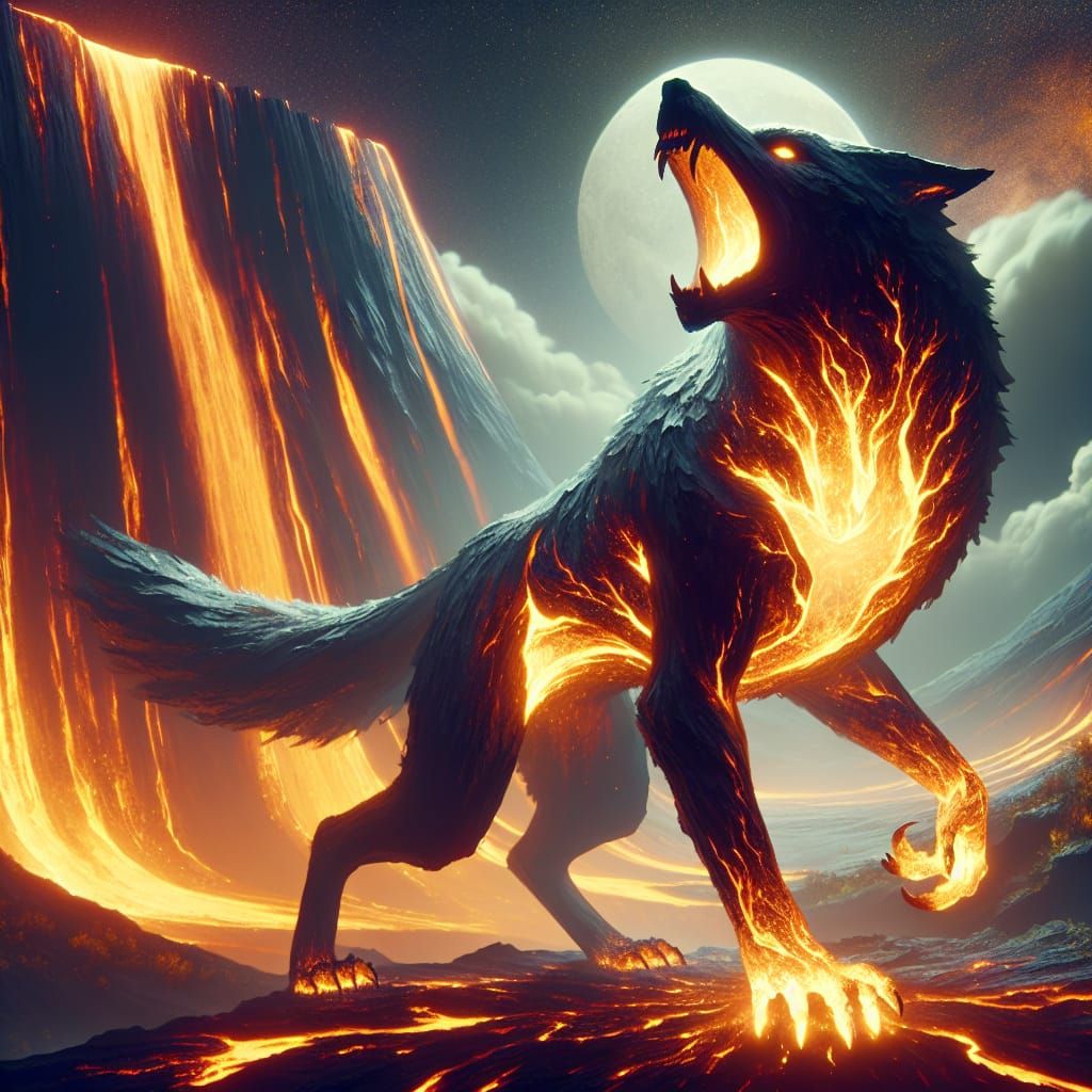 Obsidian Wolf Bellows at Volcano