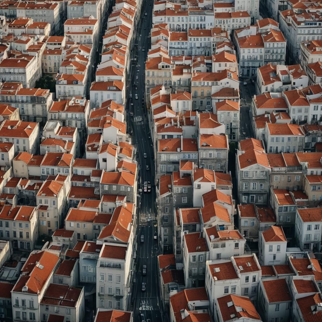 Lisbon Cityscape in Hyperrealistic Style