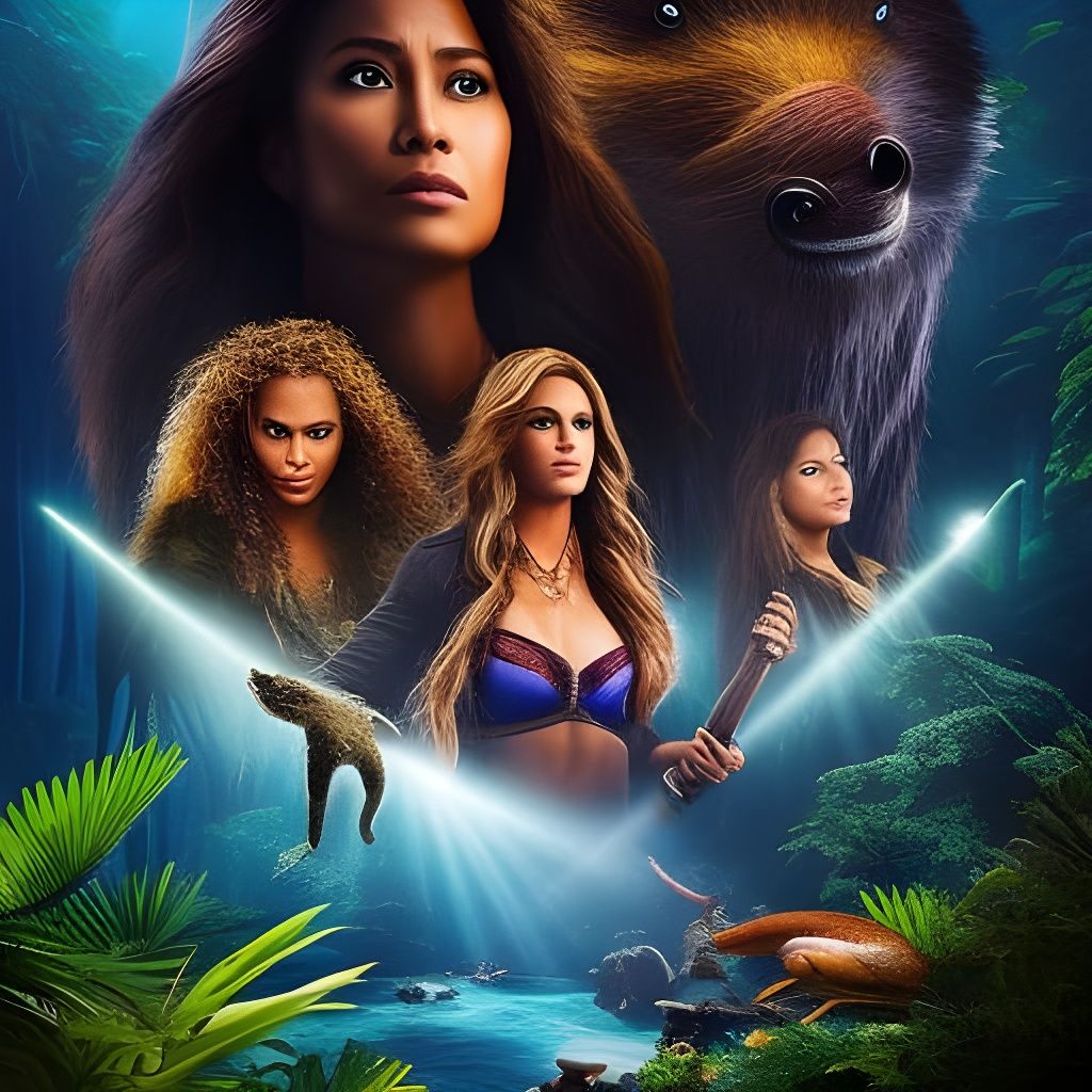 Elfish Woman in Jungle Temple, ArtStation 4K