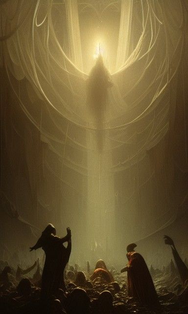 Sinister Gargantuan Monster in Dark Fantasy Style