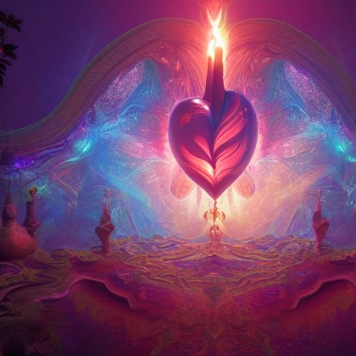 Heart Chakra Opening: A Spiritual Matte Painting