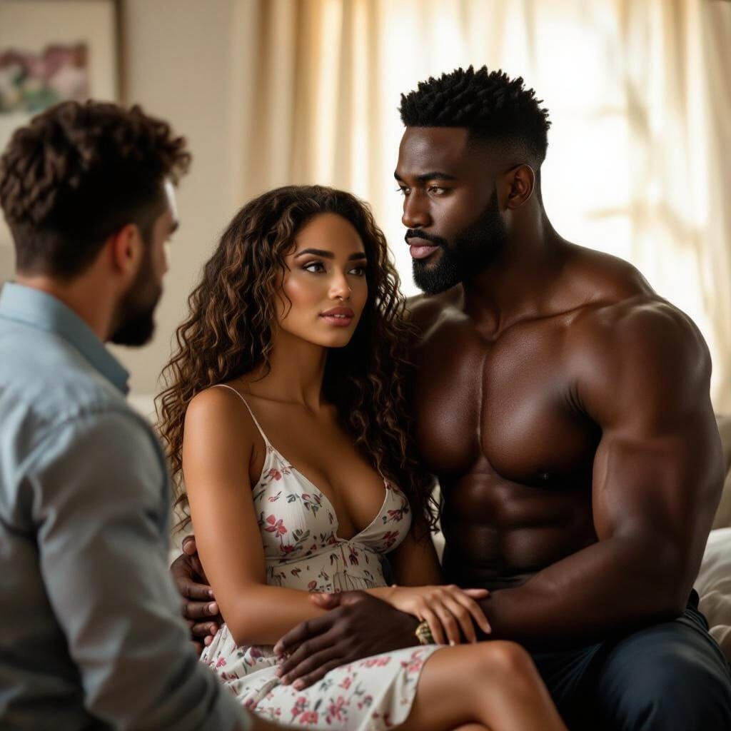 Cinematic Film Still: Couple in Dramatic Scene