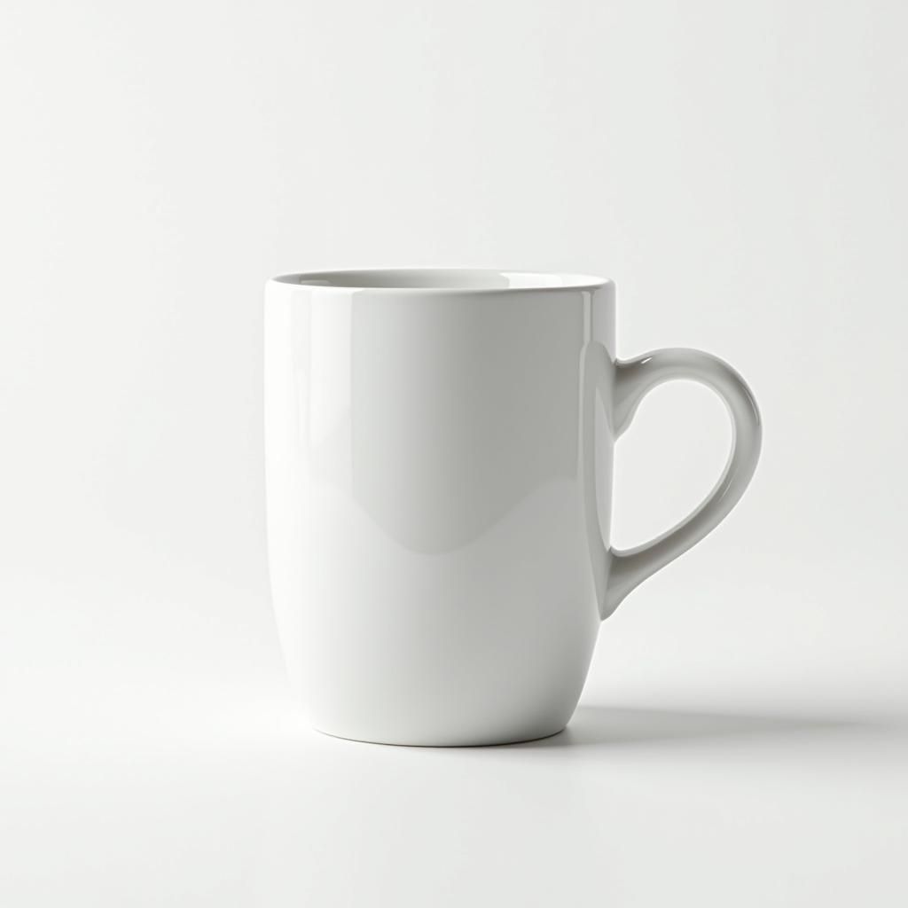 Minimalist White Coffee Mug: Modern Design