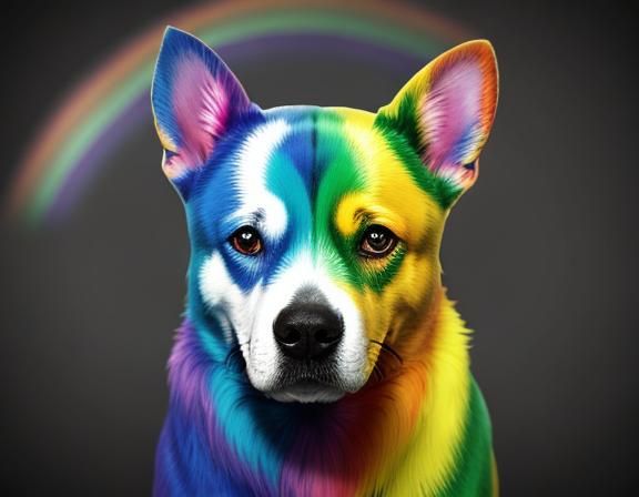 Rainbow Dog: A Colorful Canine Fantasy