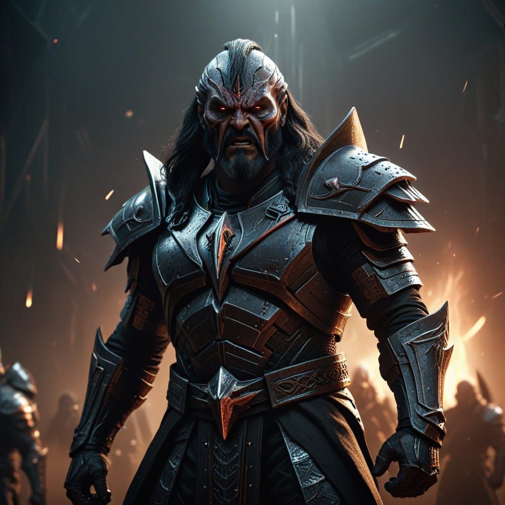 Fierce Klingon Warrior in Sci-Fi Concept Art
