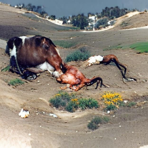 Six-Legged Horse in a Surreal Scene