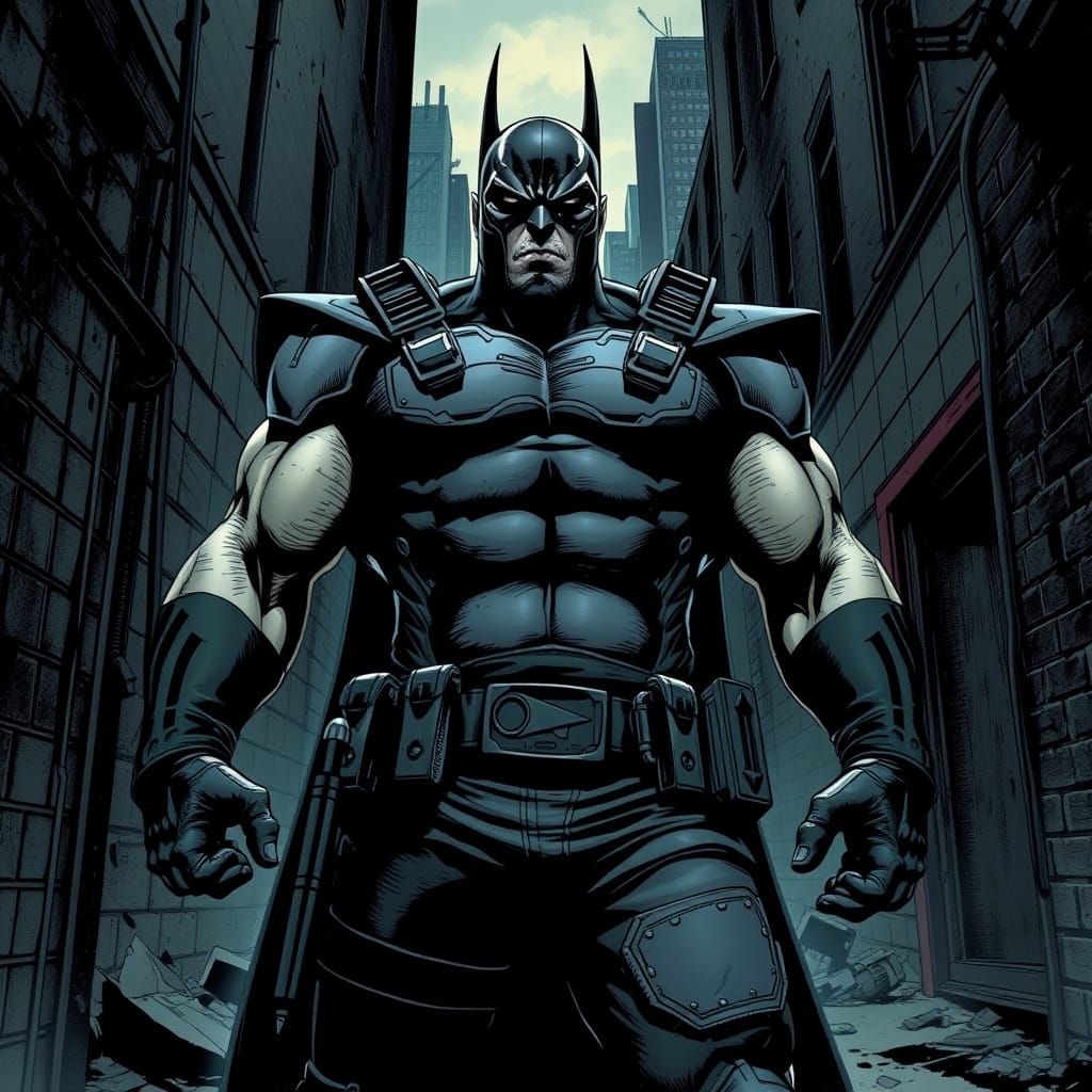 Bane Triumphant in Gotham, Comic Book Style
