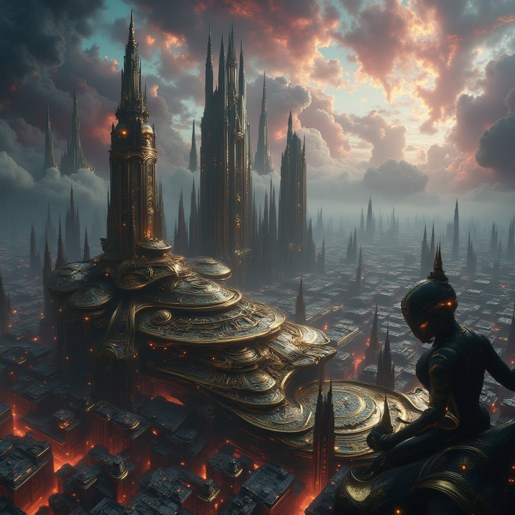 Surreal Epic Majestic Cityscape