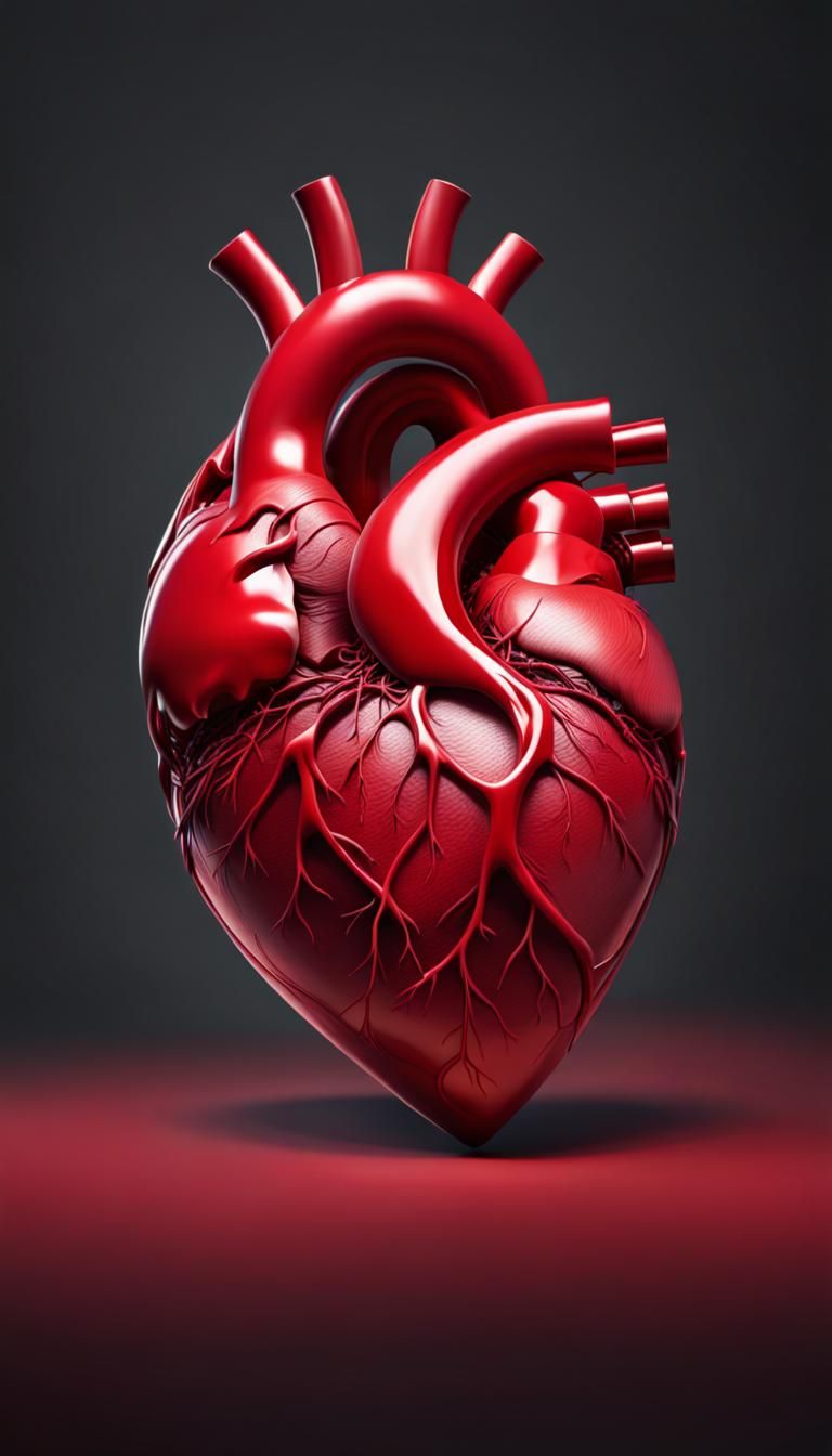 Crimson Heart in Photorealistic 16k Resolution