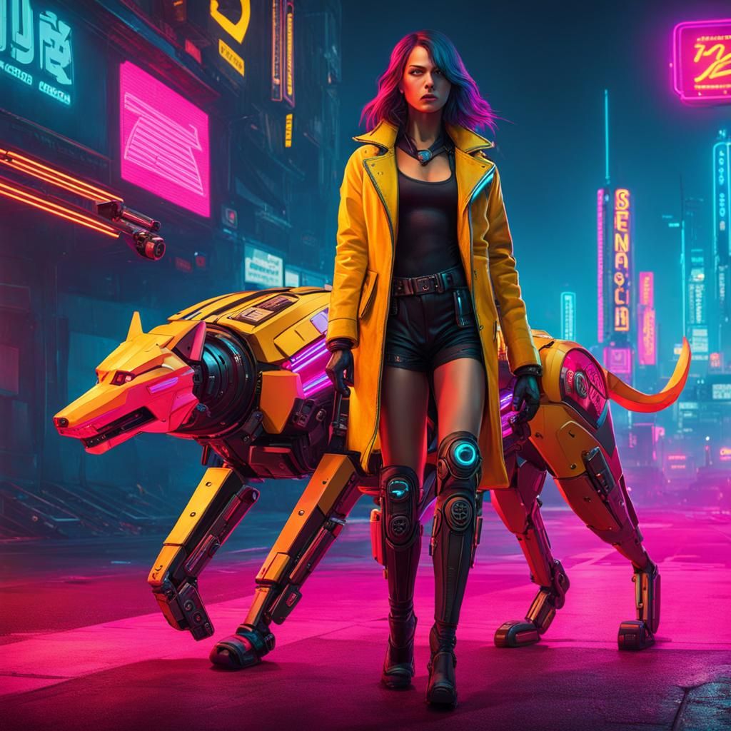 A Cyborg and Her Dog