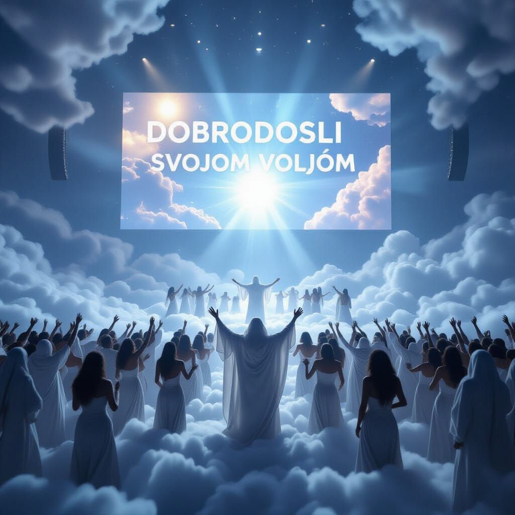 God as DJ at Heavenly Minimal Techno Party