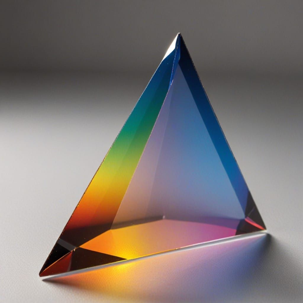 Light Refraction Through Triangular Prism
