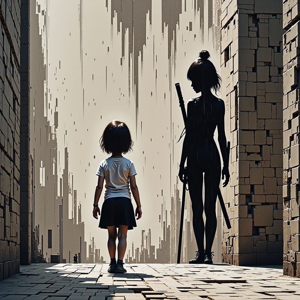 Glitch Art in Digital Style