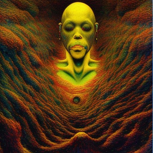 Surreal Glitchcore Scene in Hyperreal Style