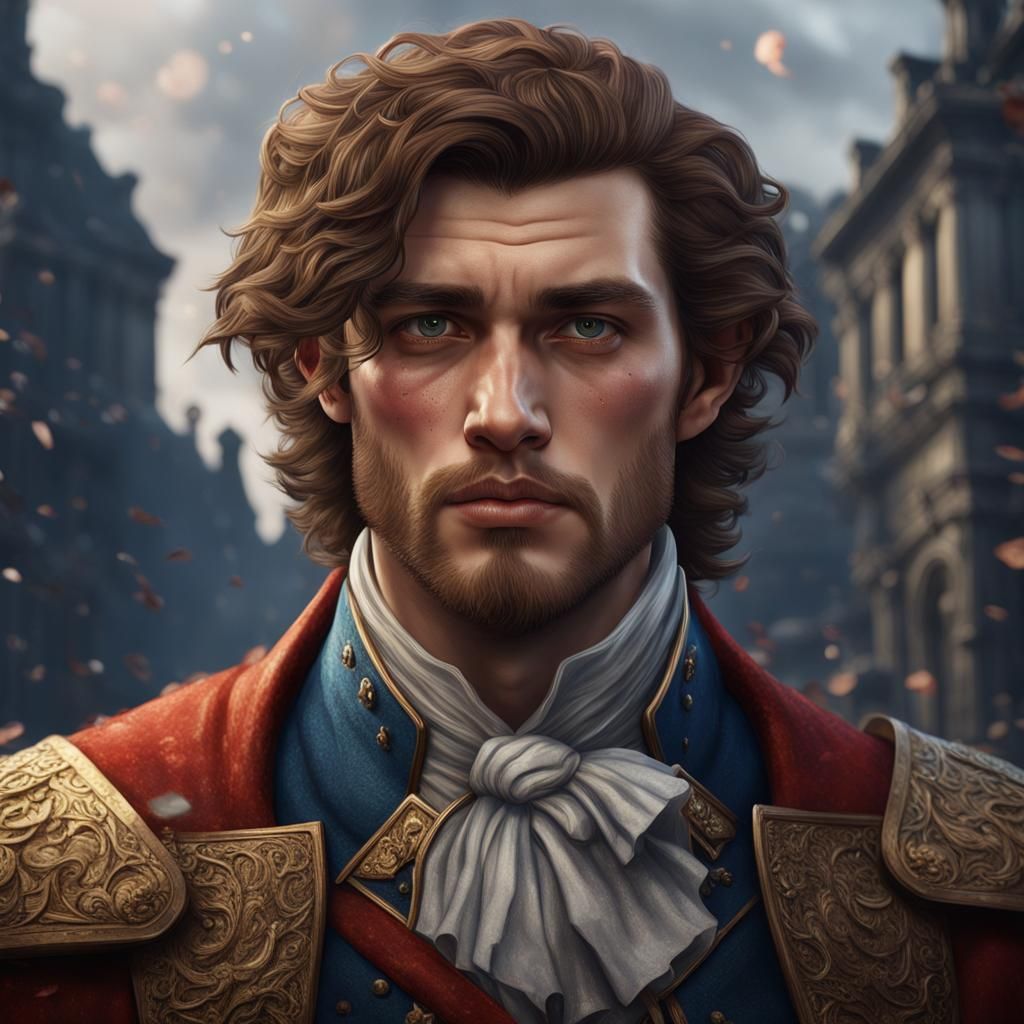 Hyperrealistic Portrait: Allegory of Freedom, Detailed Matte...