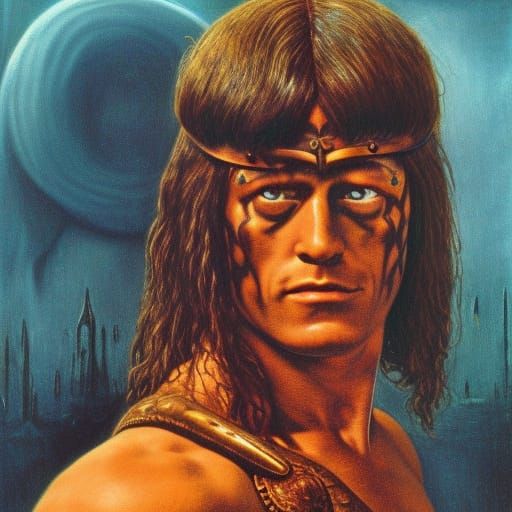 Conan the Barbarian in Surreal Hyper-Realism