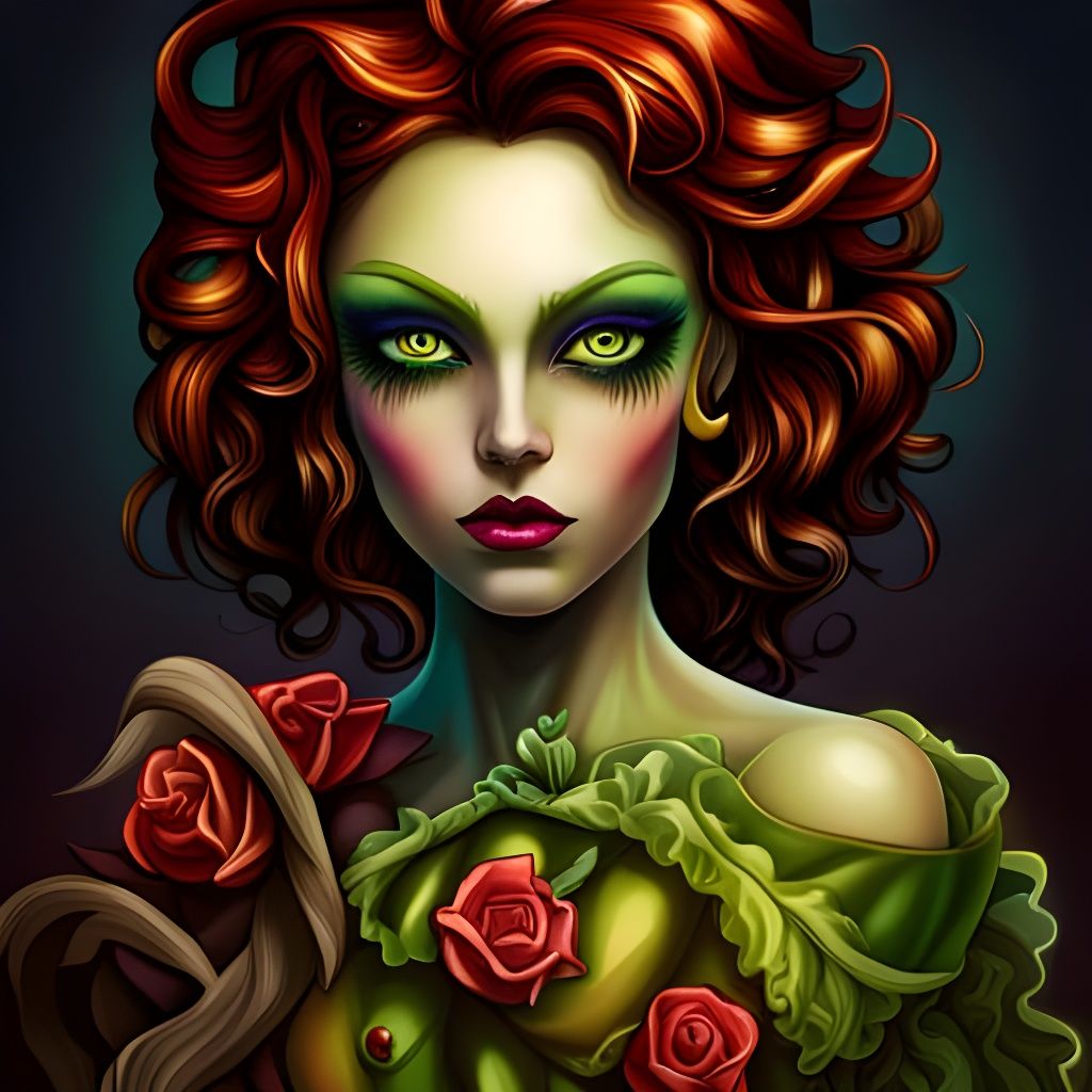Creepy Carnivorous Plant Dryad Portrait
