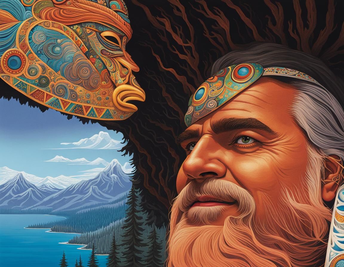 Sasquatch as Christopher Bridge in Native American Art