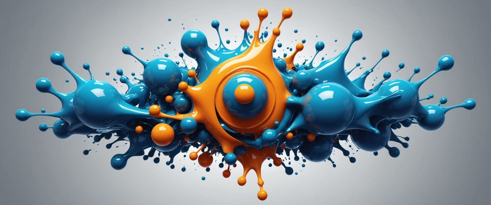 Hyperrealistic Splash Art Logo: Cold Molecules & Liquid Jets