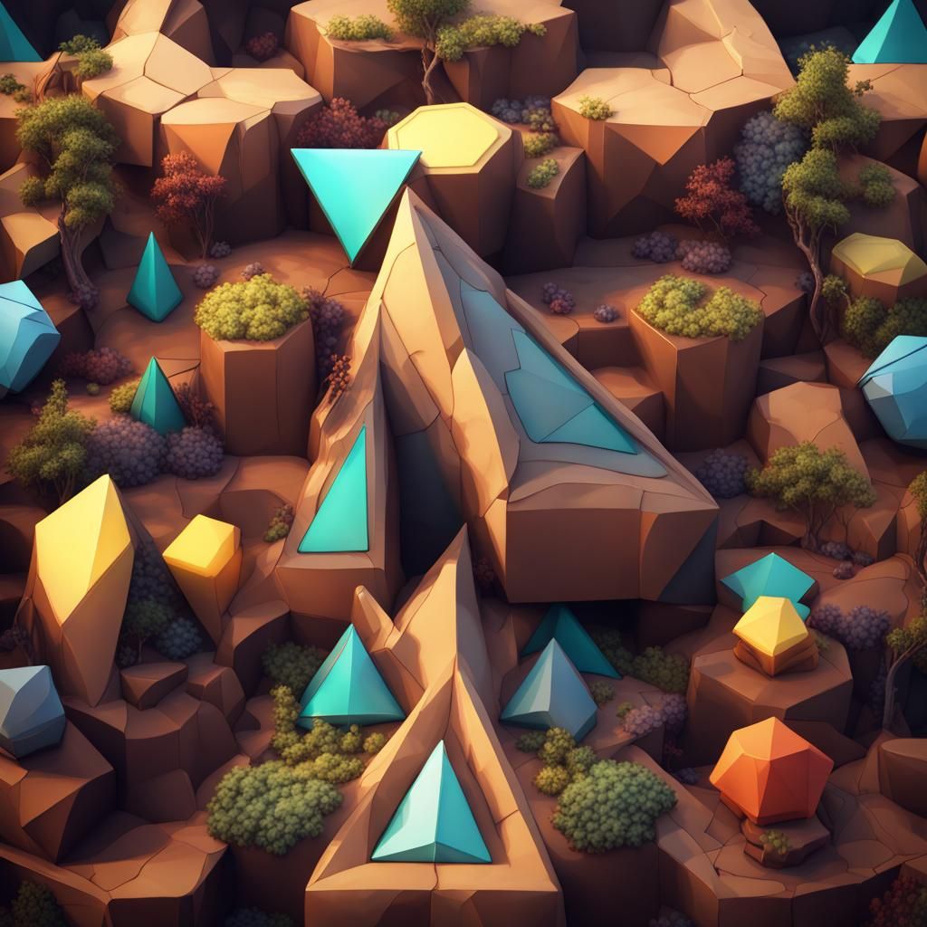 Geometric Animal: Assembled Shapes in Detailed Digital Art