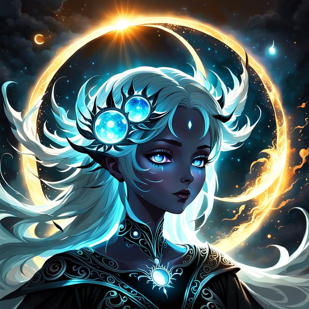 Ethereal Eclipse: Elaborate and Radiant