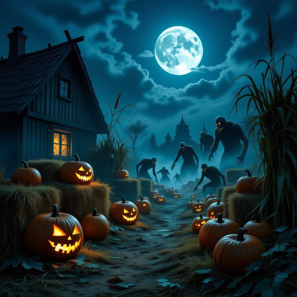 Creepy Harvest Festival Invaded by Grotesque Monsters