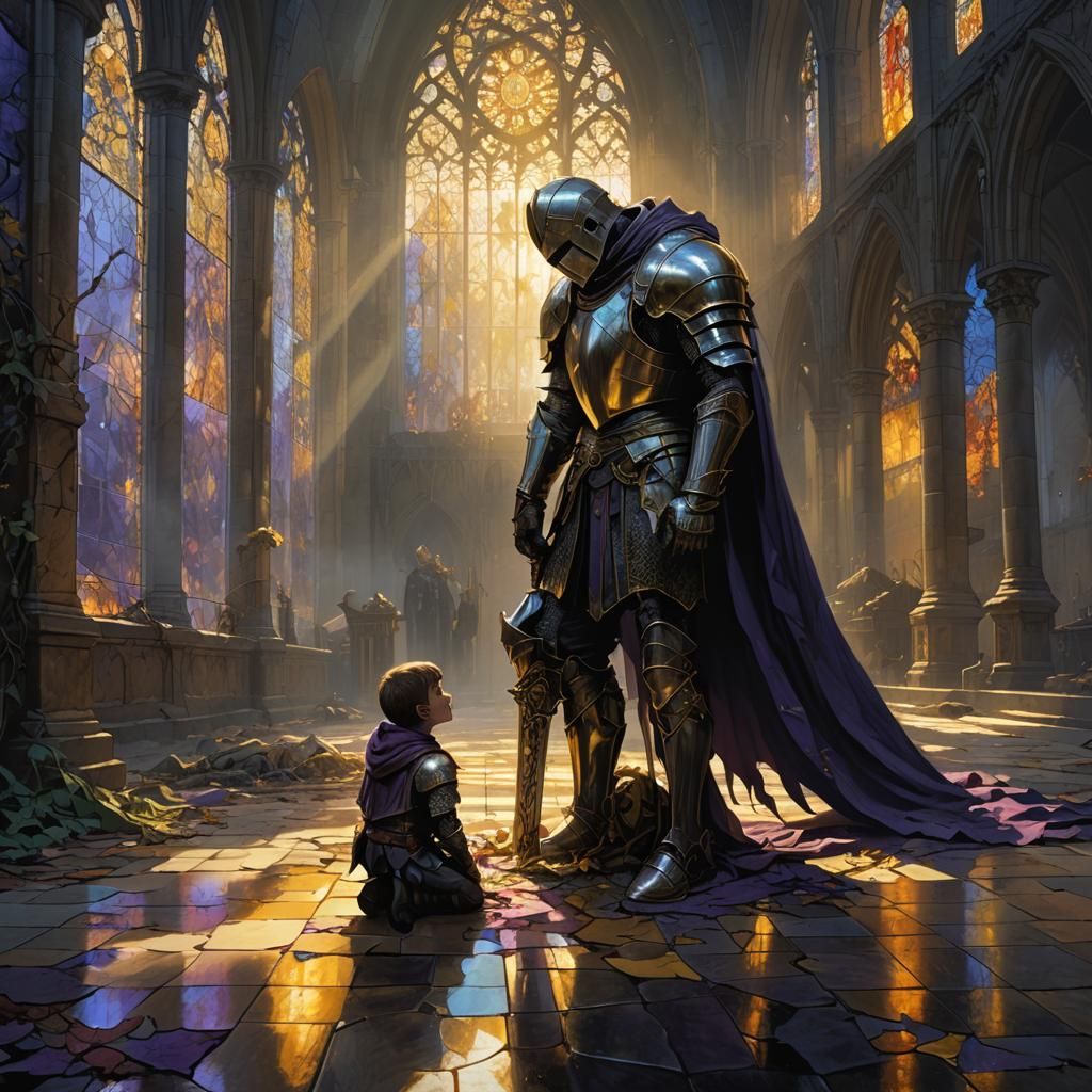 Knight's Lament: A Dark Fantasy Scene