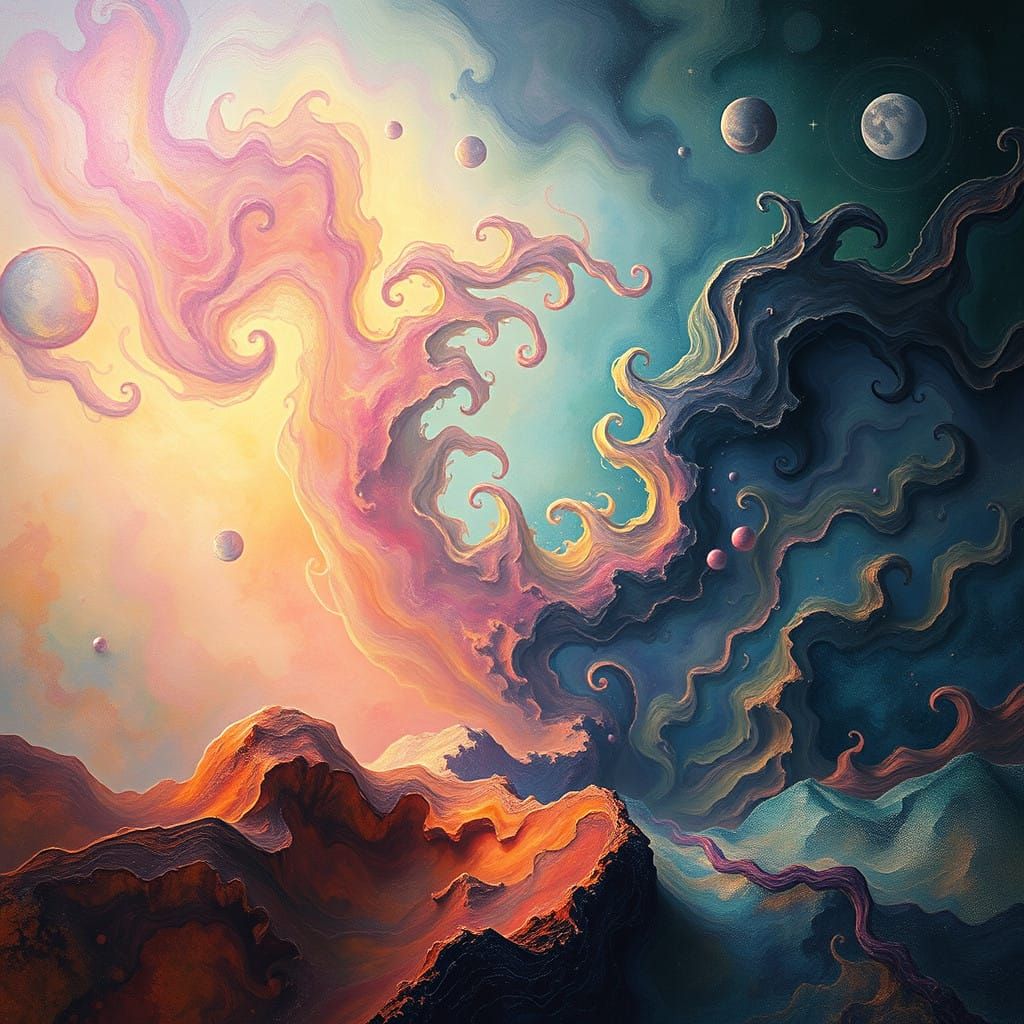 Whimsical Surrealist Dreamscapes in Vibrant Colors