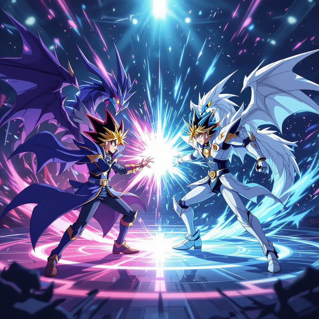 Yugi vs Kaiba Duel: Dark Magician vs Blue-Eyes